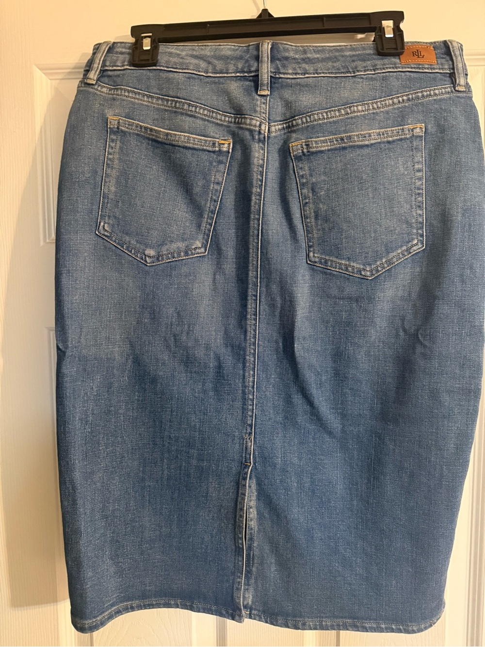 Ralph Lauren Light Blue Denim Straight Skirt